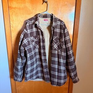 Wrangler Plaid Flannel with Sherpa Lining